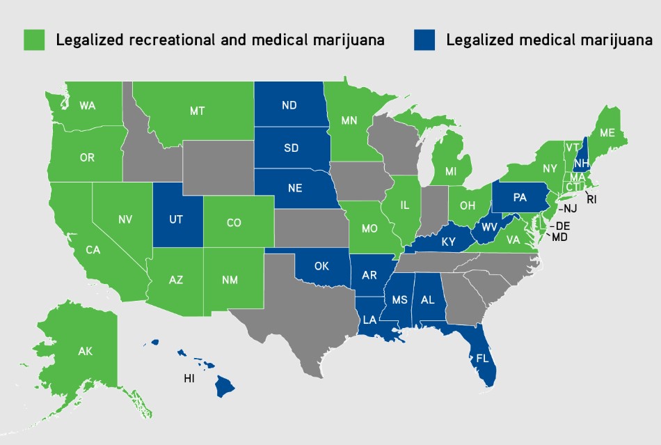 What states have recreational marijuana